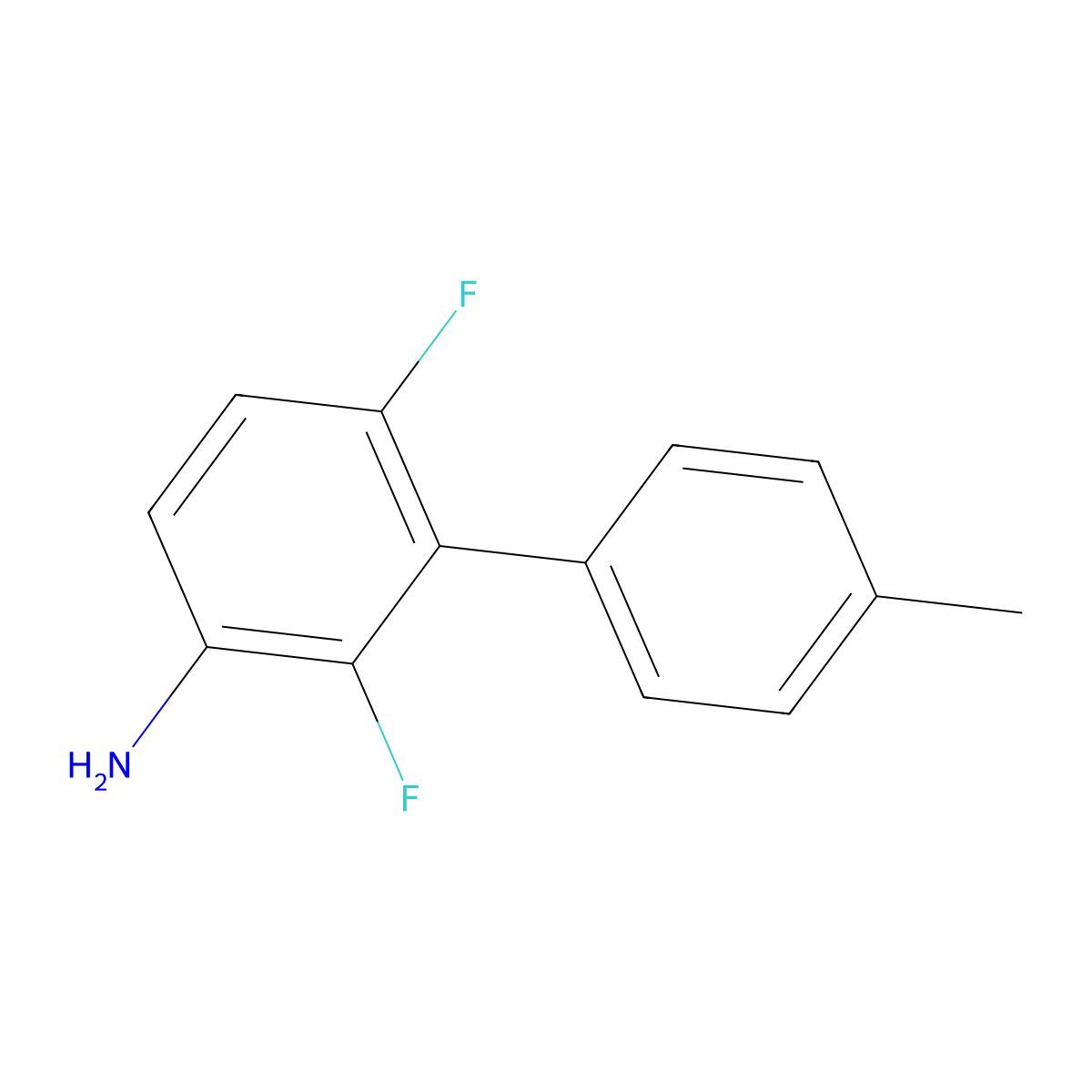 2,4-Difluoro-3-(4-methylphenyl)aniline molecular structure, CAS 2138100-56-6