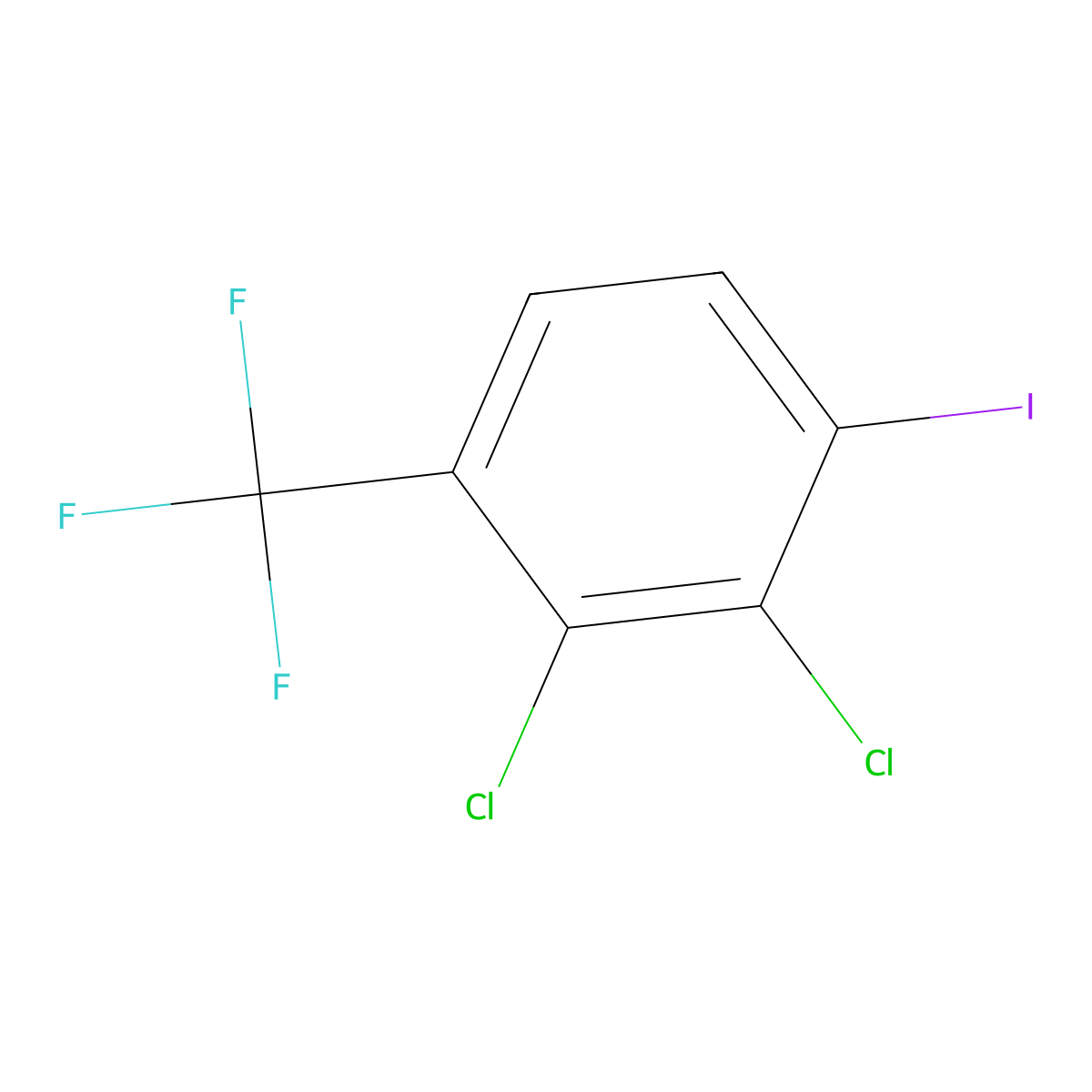 2,3-Dichloro-1-iodo-4-(trifluoromethyl)benzene molecular structure, CAS 2138101-66-1