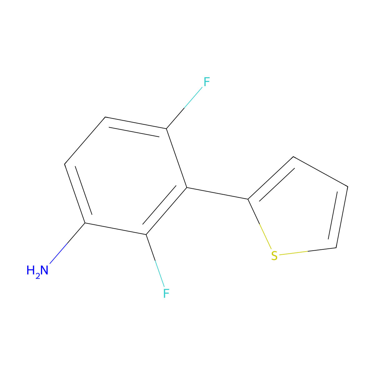 2,4-Difluoro-3-(thiophen-2-yl)aniline molecular structure, CAS 2138104-04-6