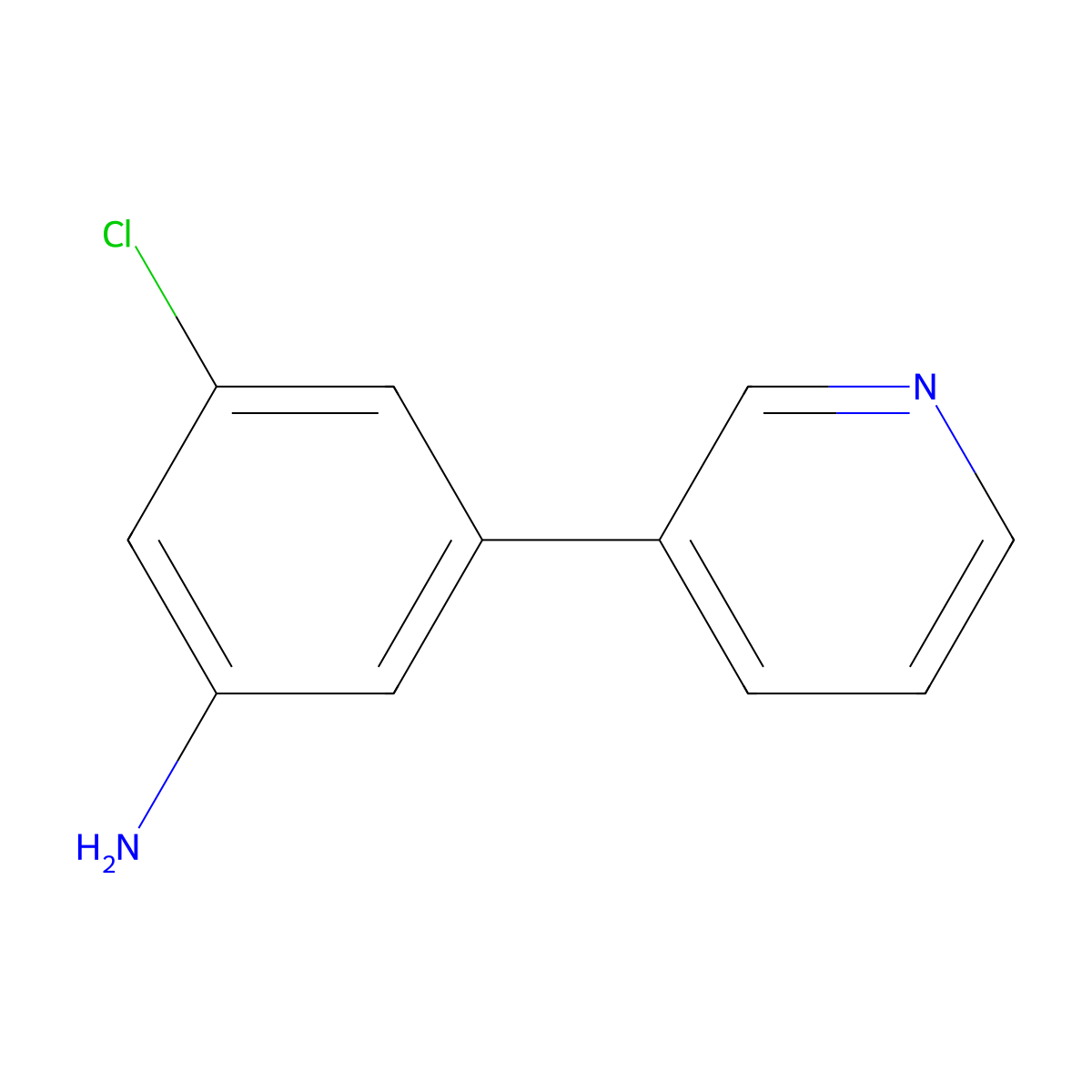 3-Chloro-5-(pyridin-3-yl)aniline molecular structure, CAS 2138104-20-6