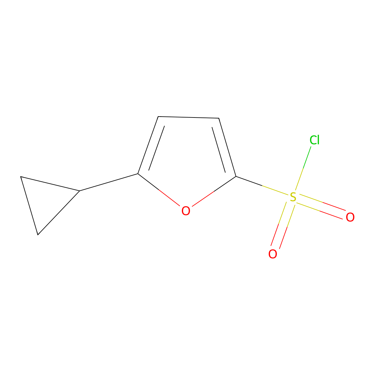 5-Cyclopropylfuran-2-sulfonyl chloride molecular structure, CAS 2138104-56-8
