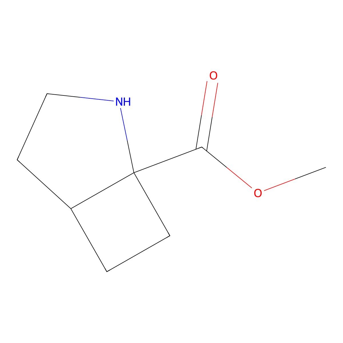 Methyl 2-azabicyclo[3.2.0]heptane-1-carboxylate molecular structure, CAS 2138105-42-5