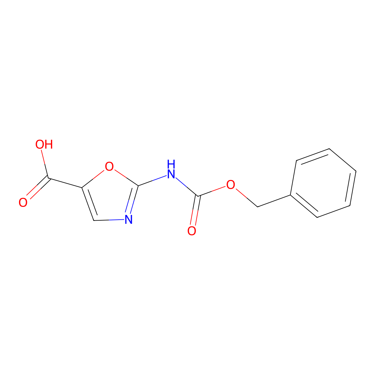2-{[(Benzyloxy)carbonyl]amino}-1,3-oxazole-5-carboxylic acid molecular structure, CAS 2138108-46-8