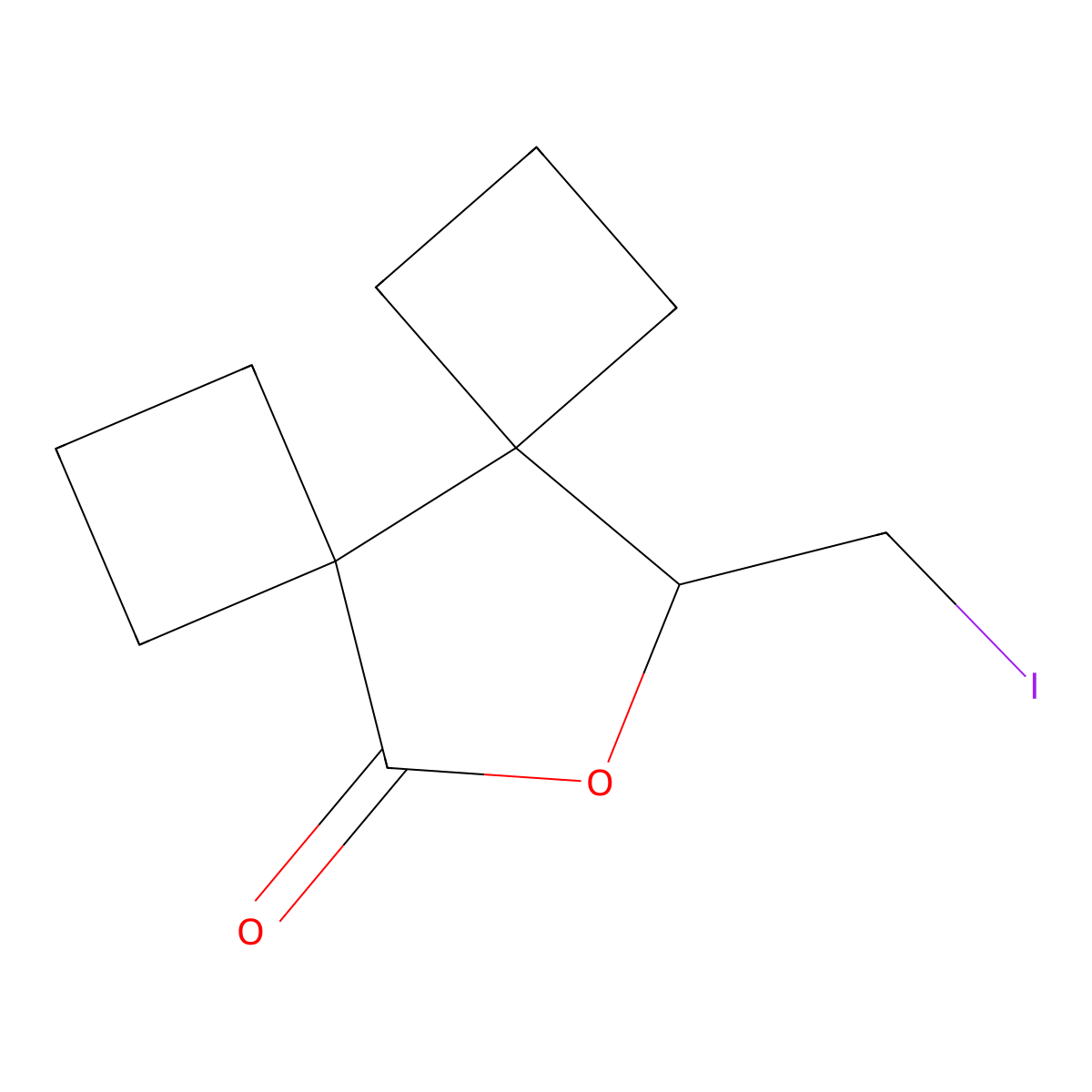 11-(Iodomethyl)-10-oxadispiro[3.0.3^{5}.3^{4}]undecan-9-one molecular structure, CAS 2138110-23-1