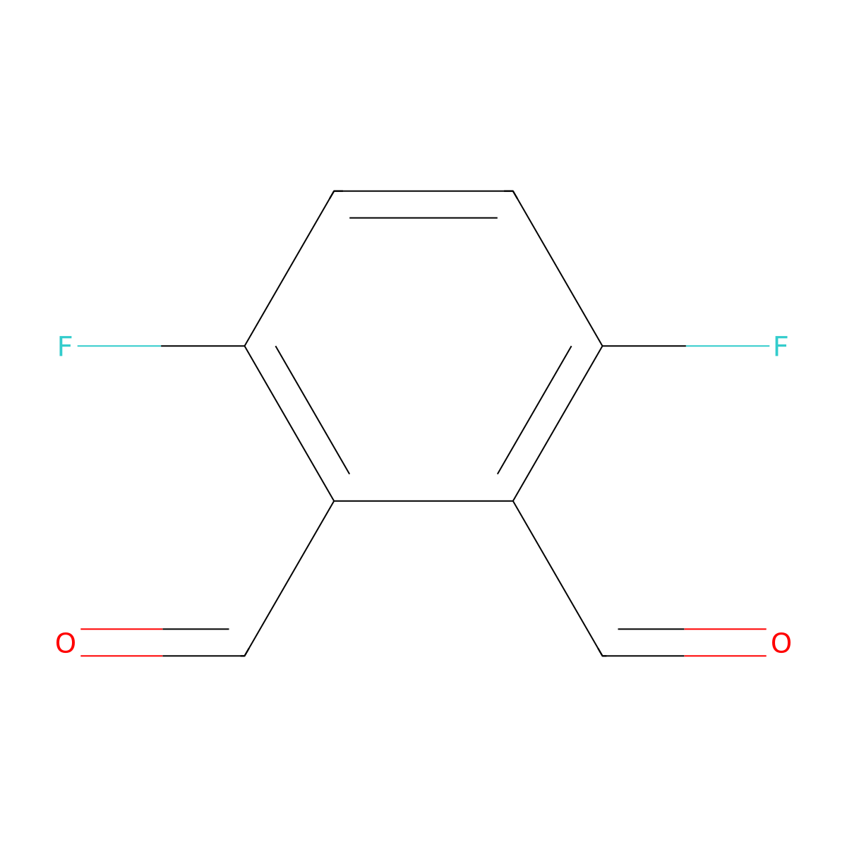 3,6-Difluorobenzene-1,2-dicarbaldehyde molecular structure, CAS 2138110-97-9