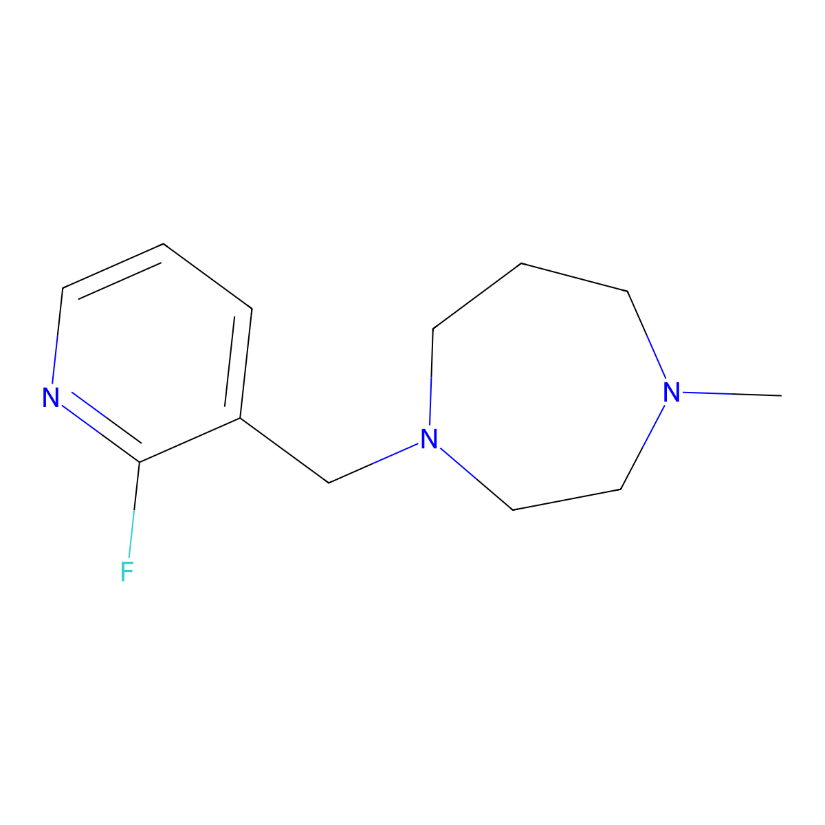 1-[(2-Fluoropyridin-3-yl)methyl]-4-methyl-1,4-diazepane molecular structure, CAS 2138112-90-8