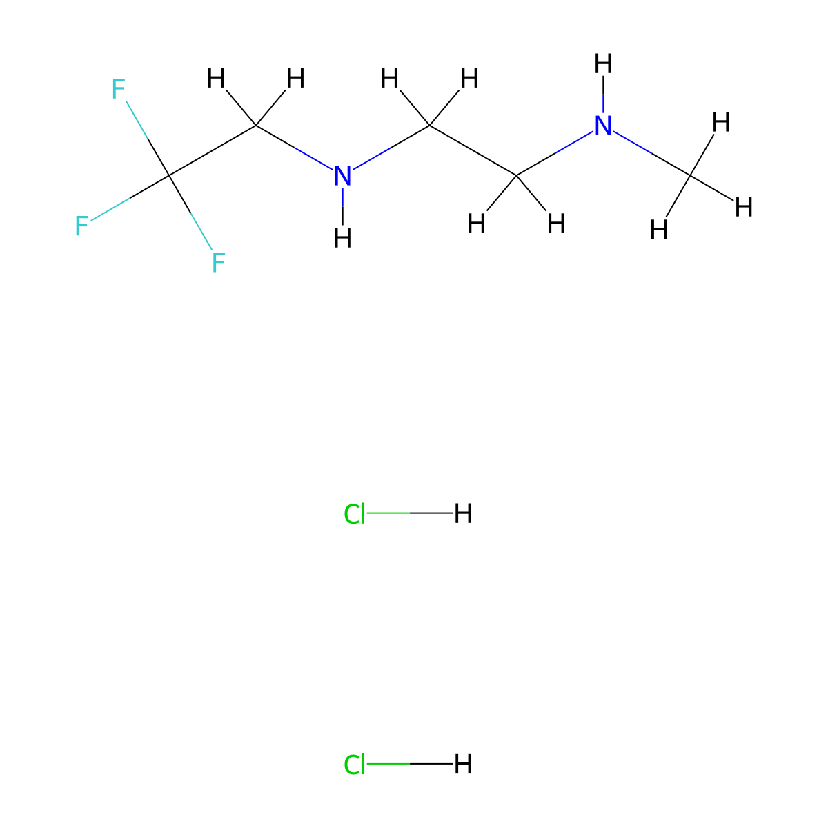 [2-(Methylamino)ethyl](2,2,2-trifluoroethyl)amine dihydrochloride molecular structure, CAS 2138112-99-7