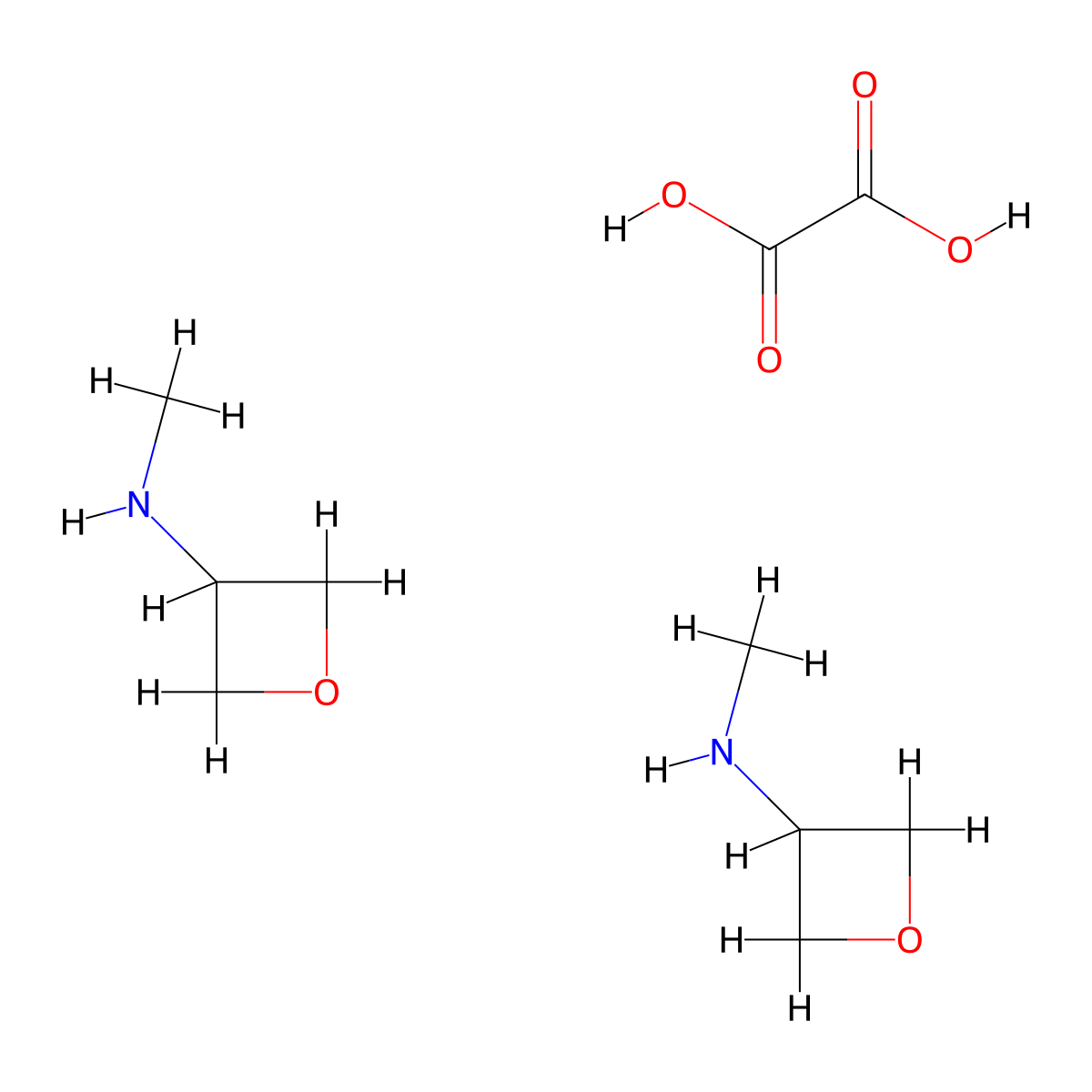 bis(N-methyloxetan-3-amine); oxalic acid molecular structure, CAS 2138113-13-8