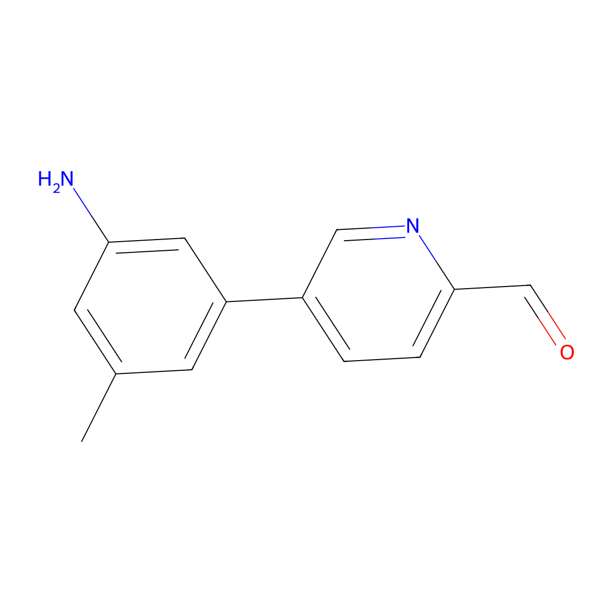 5-(3-Amino-5-methylphenyl)pyridine-2-carbaldehyde molecular structure, CAS 2138113-44-5