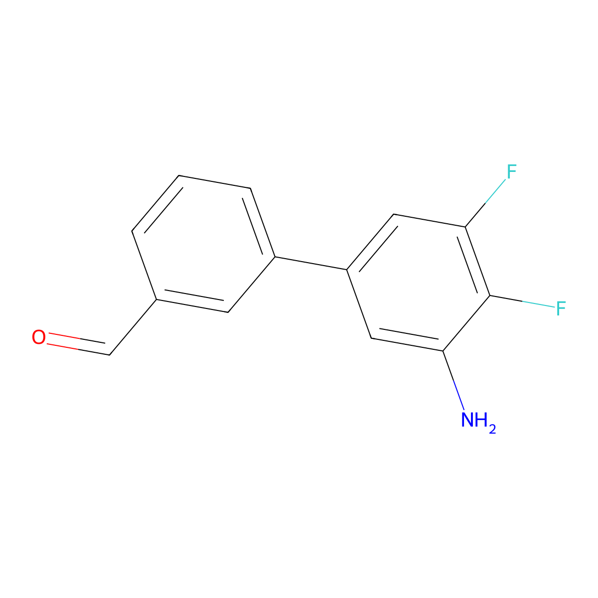 3-(3-Amino-4,5-difluorophenyl)benzaldehyde molecular structure, CAS 2138114-03-9