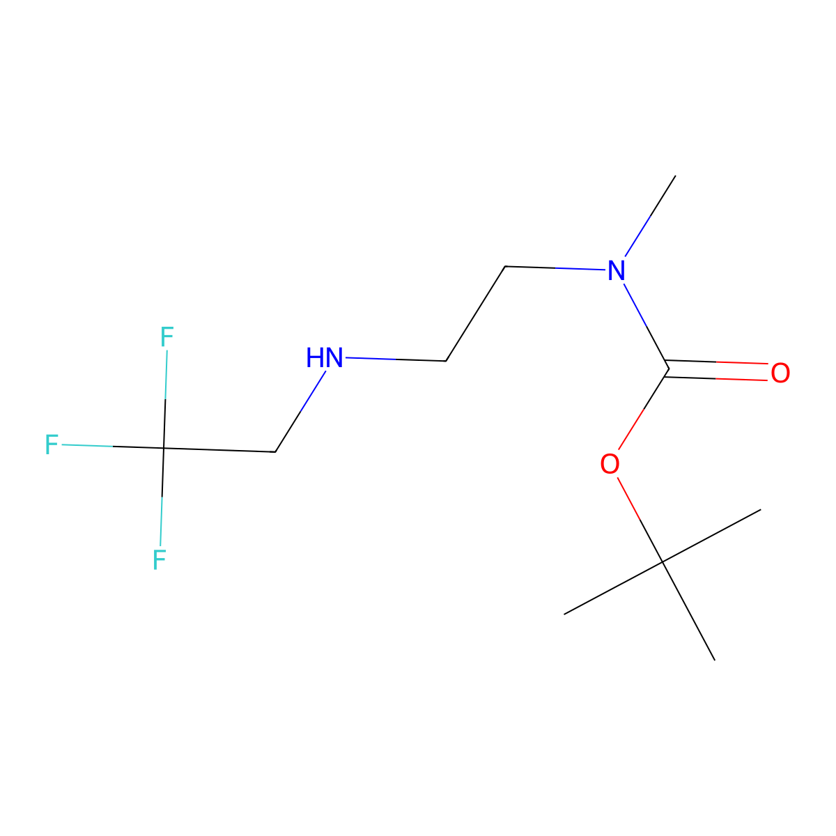 tert-butyl N-methyl-N-{2-[(2,2,2-trifluoroethyl)amino]ethyl}carbamate molecular structure, CAS 2138114-33-5