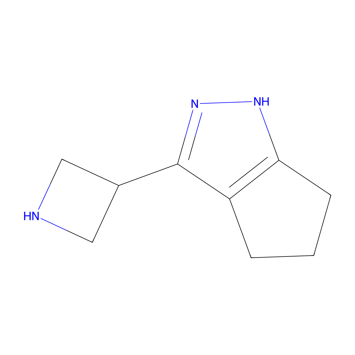 3-{1H,4H,5H,6H-cyclopenta[c]pyrazol-3-yl}azetidine molecular structure, CAS 2138114-88-0