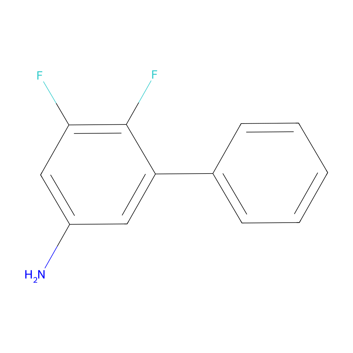 3,4-Difluoro-5-phenylaniline molecular structure, CAS 2138117-00-5