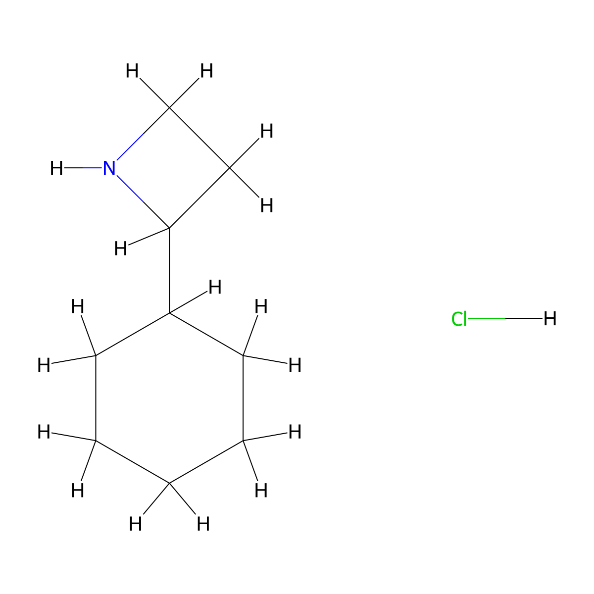 2-Cyclohexylazetidine hydrochloride molecular structure, CAS 2138117-07-2