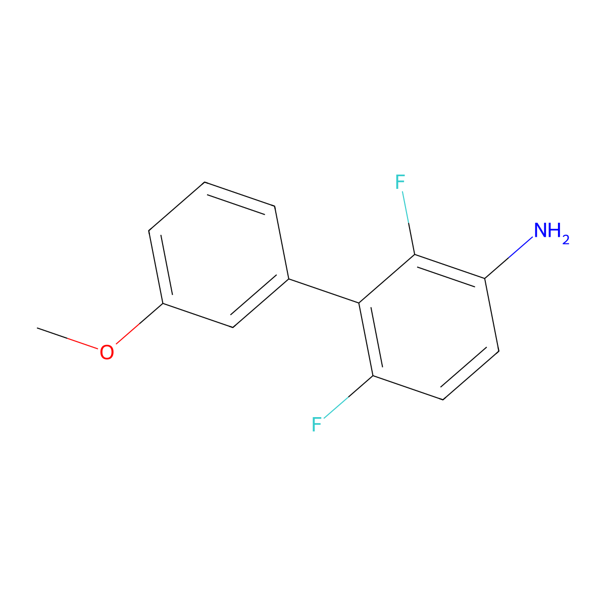 2,4-Difluoro-3-(3-methoxyphenyl)aniline molecular structure, CAS 2138117-93-6