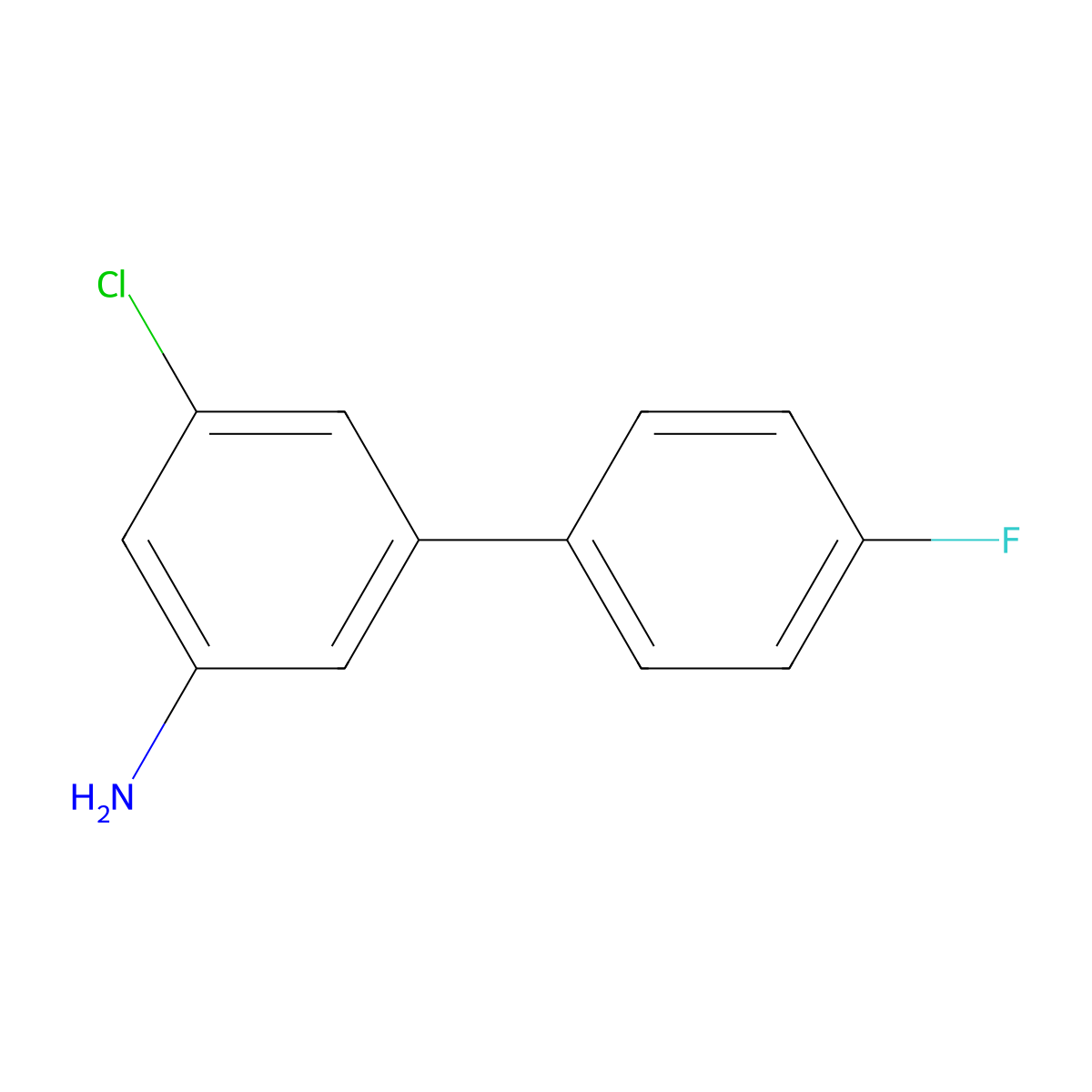 3-Chloro-5-(4-fluorophenyl)aniline molecular structure, CAS 2138118-40-6