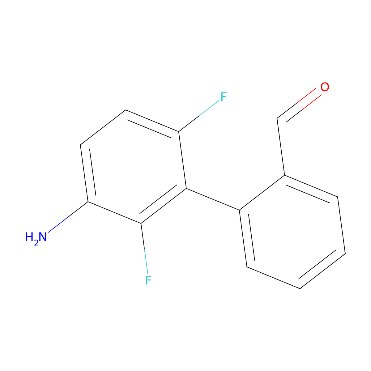 2-(3-Amino-2,6-difluorophenyl)benzaldehyde molecular structure, CAS 2138119-04-5
