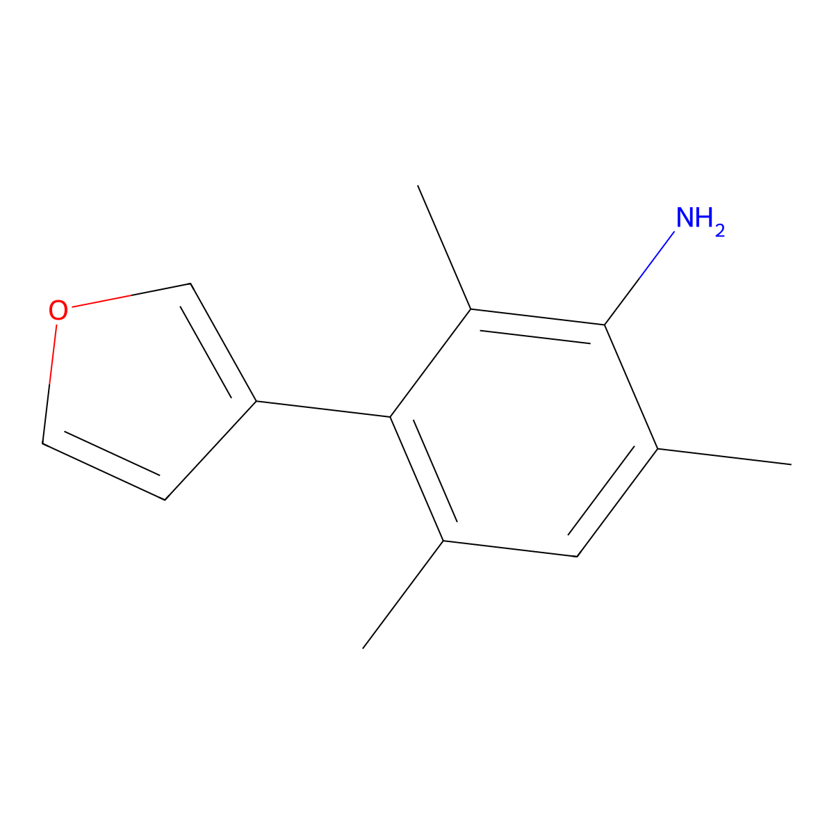3-(Furan-3-yl)-2,4,6-trimethylaniline molecular structure, CAS 2138124-37-3