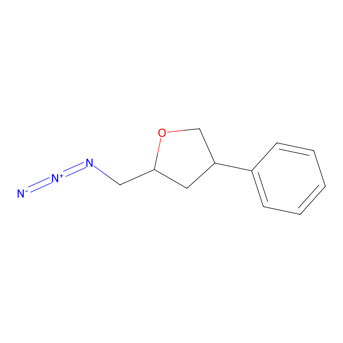 2-(Azidomethyl)-4-phenyloxolane molecular structure, CAS 2138124-52-2