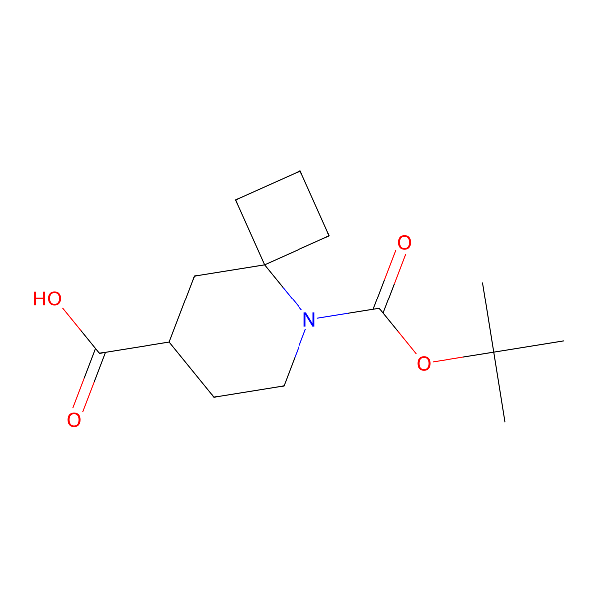 5-(tert-Butoxycarbonyl)-5-azaspiro[3.5]nonane-8-carboxylic acid molecular structure, CAS 2138124-99-7