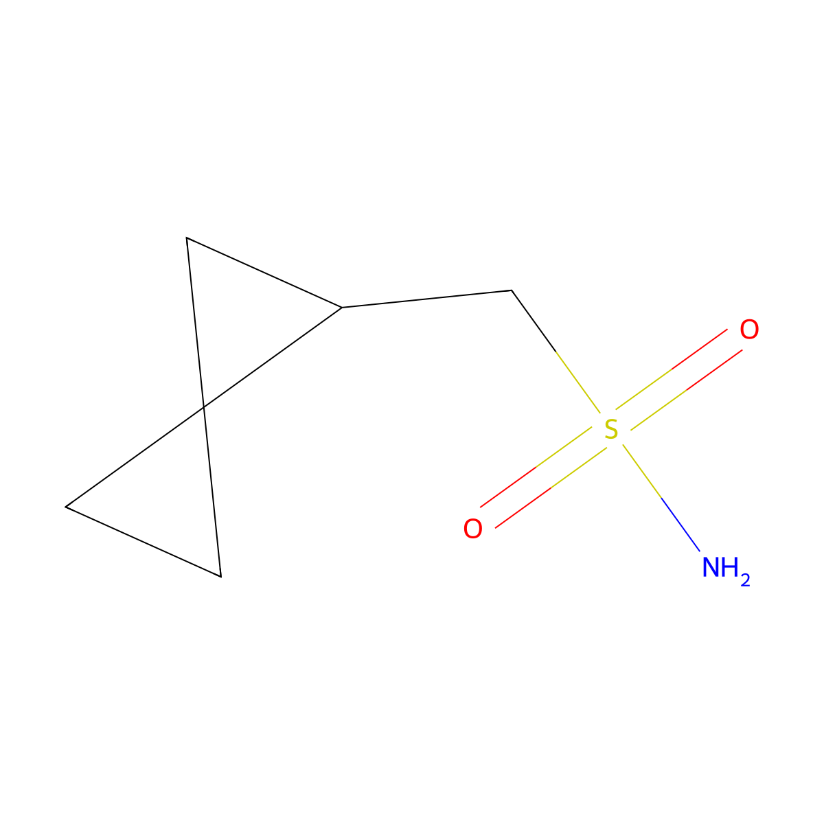 {Spiro[2.2]pentan-1-yl}methanesulfonamide molecular structure, CAS 2138127-43-0