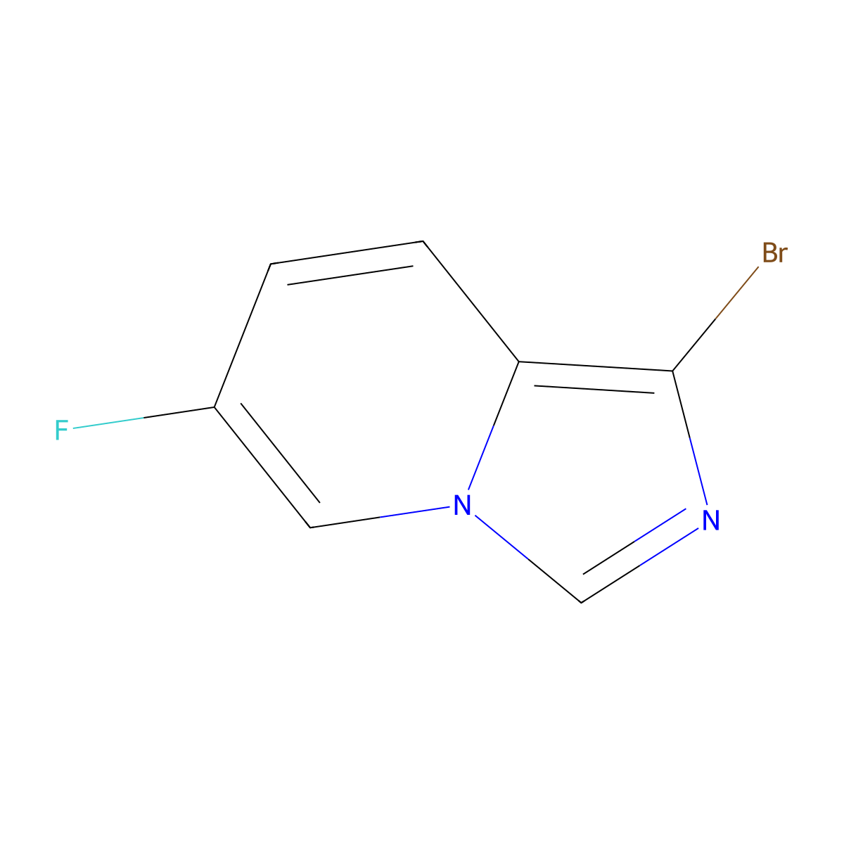 1-Bromo-6-fluoroimidazo[1,5-a]pyridine molecular structure, CAS 2138127-84-9