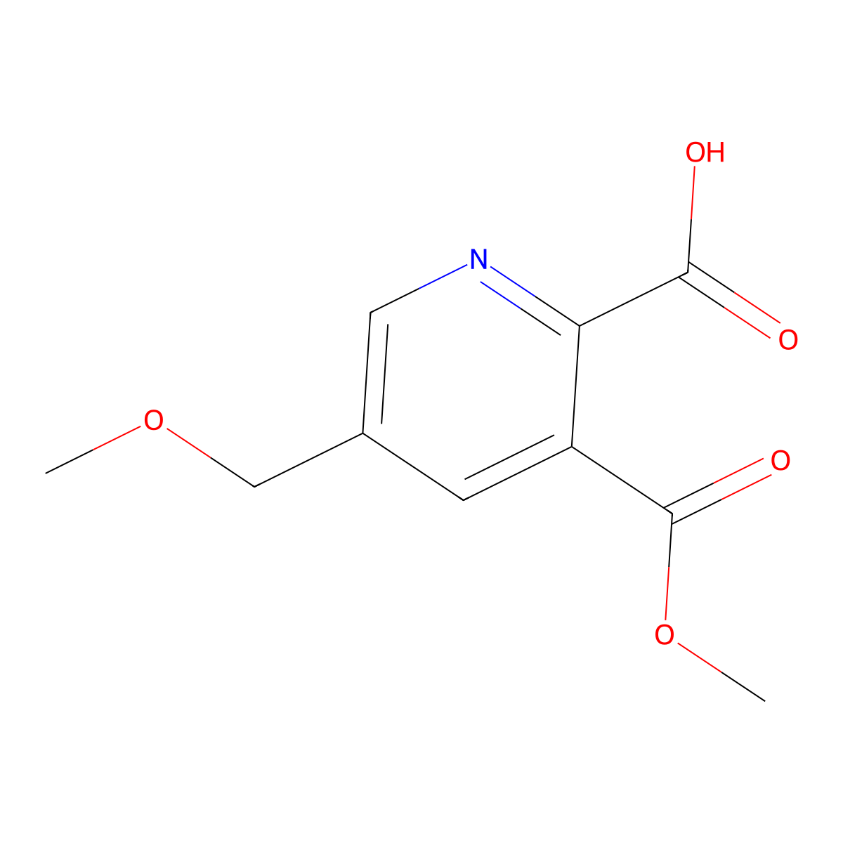 3-(Methoxycarbonyl)-5-(methoxymethyl)pyridine-2-carboxylic acid molecular structure, CAS 2138128-76-2