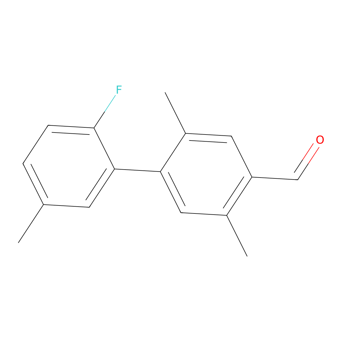 4-(2-Fluoro-5-methylphenyl)-2,5-dimethylbenzaldehyde molecular structure, CAS 2138128-77-3