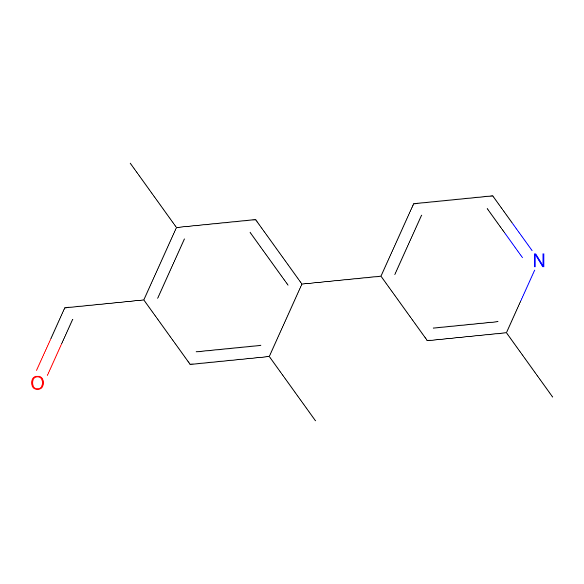 2,5-Dimethyl-4-(2-methylpyridin-4-yl)benzaldehyde molecular structure, CAS 2138128-81-9