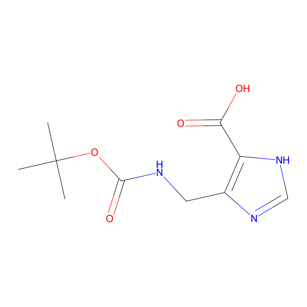 4-({[(tert-butoxy)carbonyl]amino}methyl)-1H-imidazole-5-carboxylic acid molecular structure, CAS 2138129-20-9