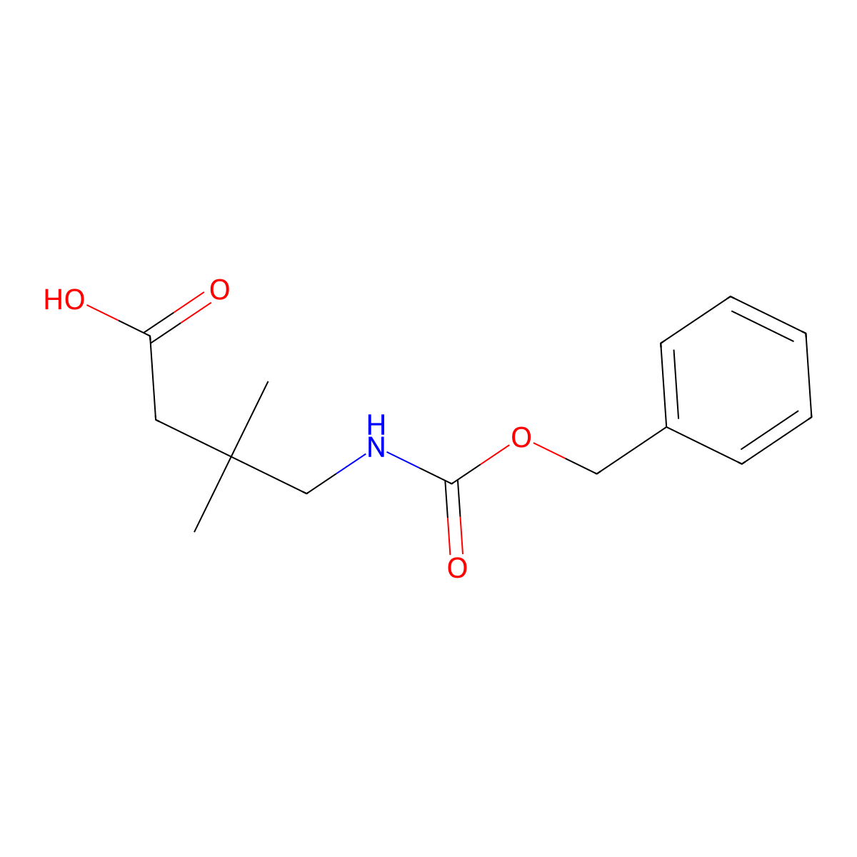 4-{[(Benzyloxy)carbonyl]amino}-3,3-dimethylbutanoic acid molecular structure, CAS 2138129-46-9