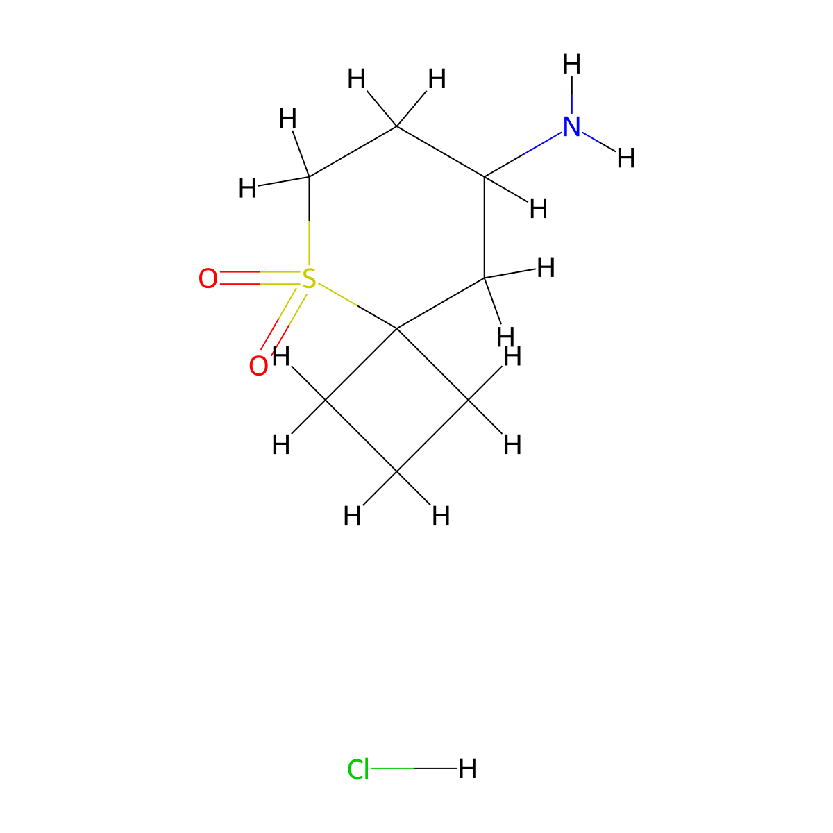 8-Amino-5lambda6-thiaspiro(3.5)nonane-5,5-dione hydrochloride molecular structure, CAS 2138129-71-0