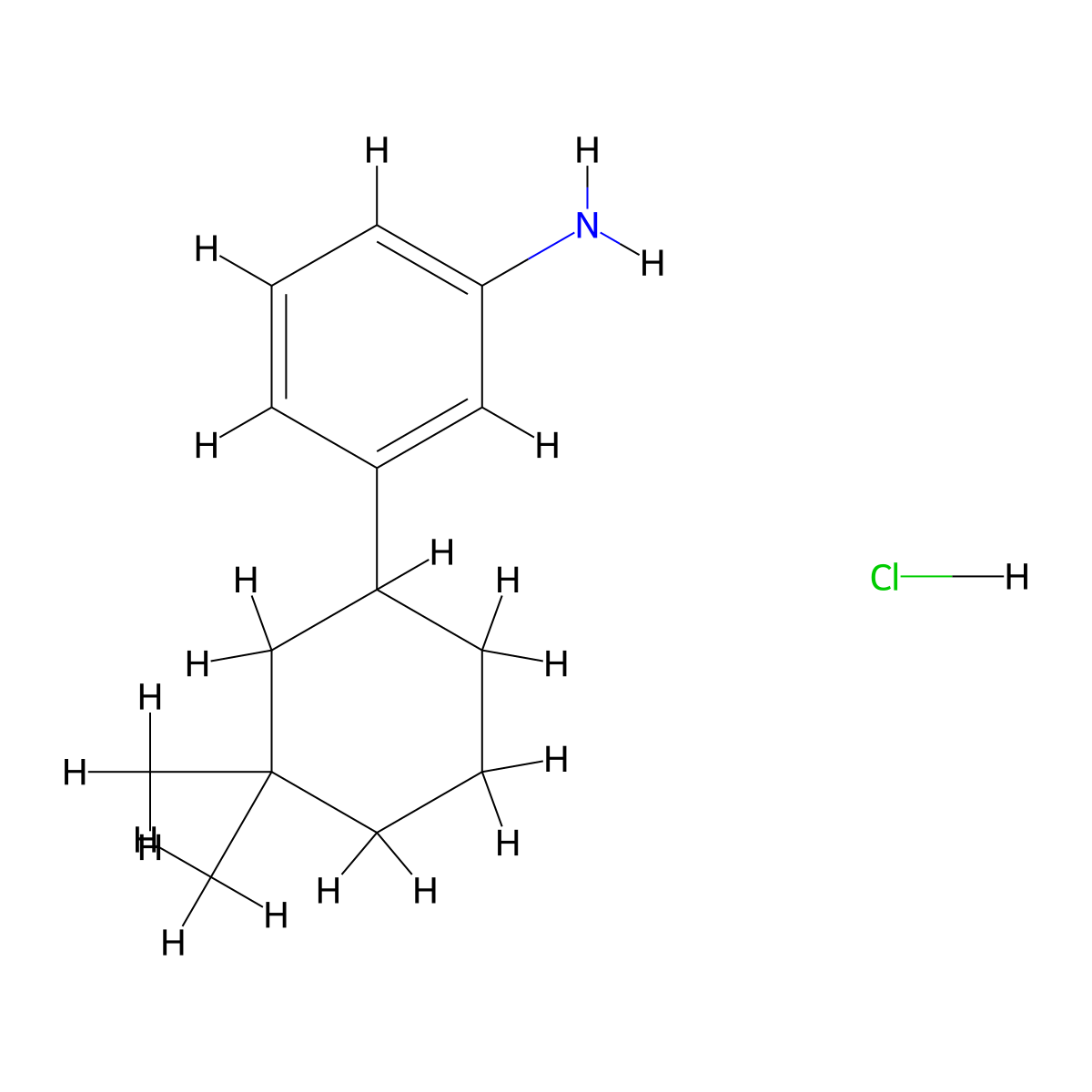 3-(3,3-Dimethylcyclohexyl)aniline hydrochloride molecular structure, CAS 2138130-01-3