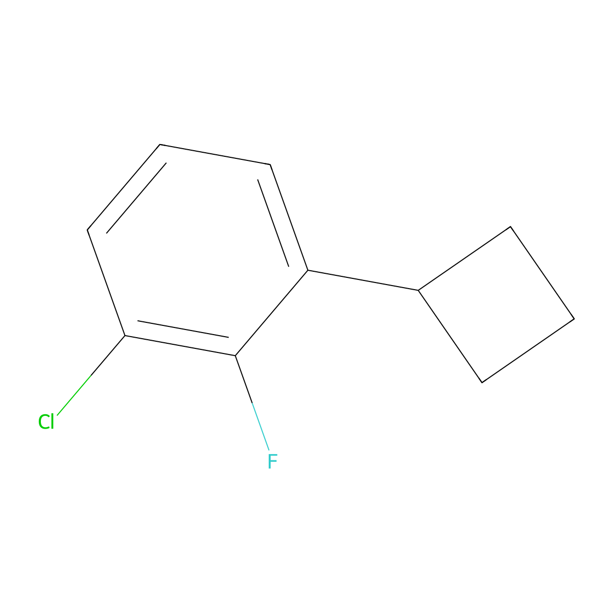 1-Chloro-3-cyclobutyl-2-fluorobenzene molecular structure, CAS 2138130-76-2