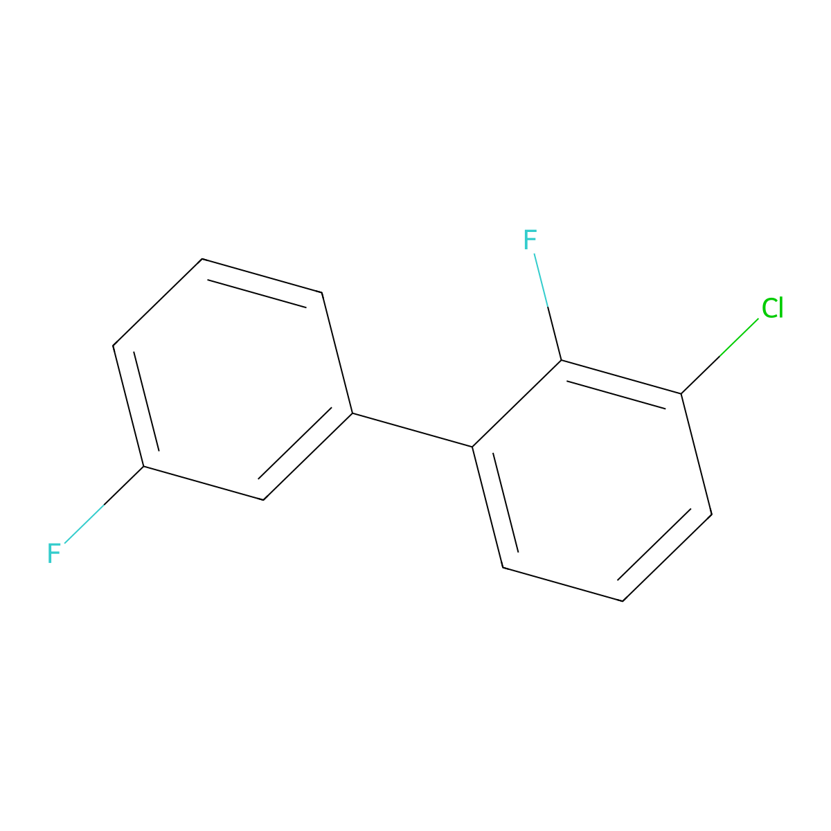 1-Chloro-2-fluoro-3-(3-fluorophenyl)benzene molecular structure, CAS 2138130-78-4