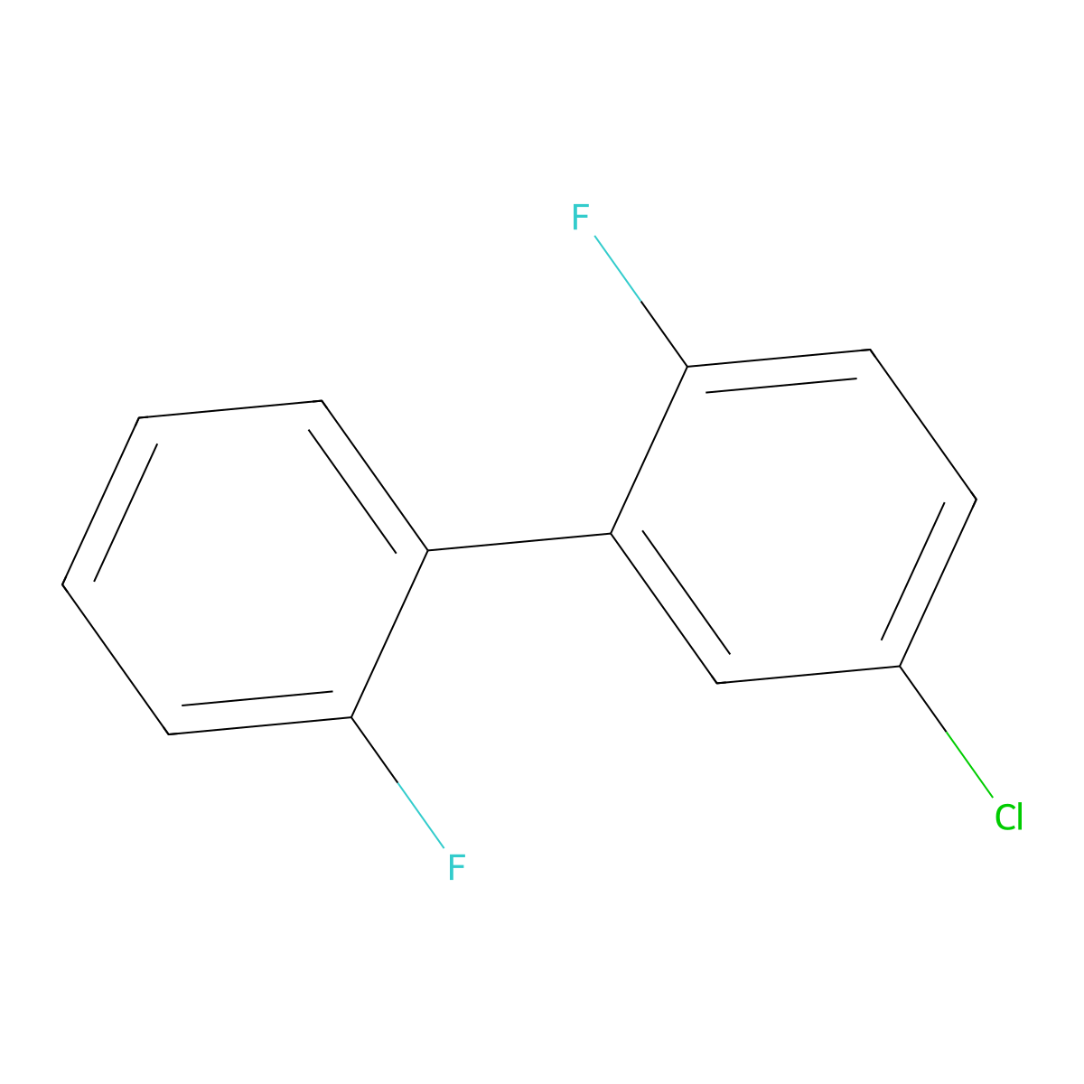 4-Chloro-1-fluoro-2-(2-fluorophenyl)benzene molecular structure, CAS 2138130-88-6
