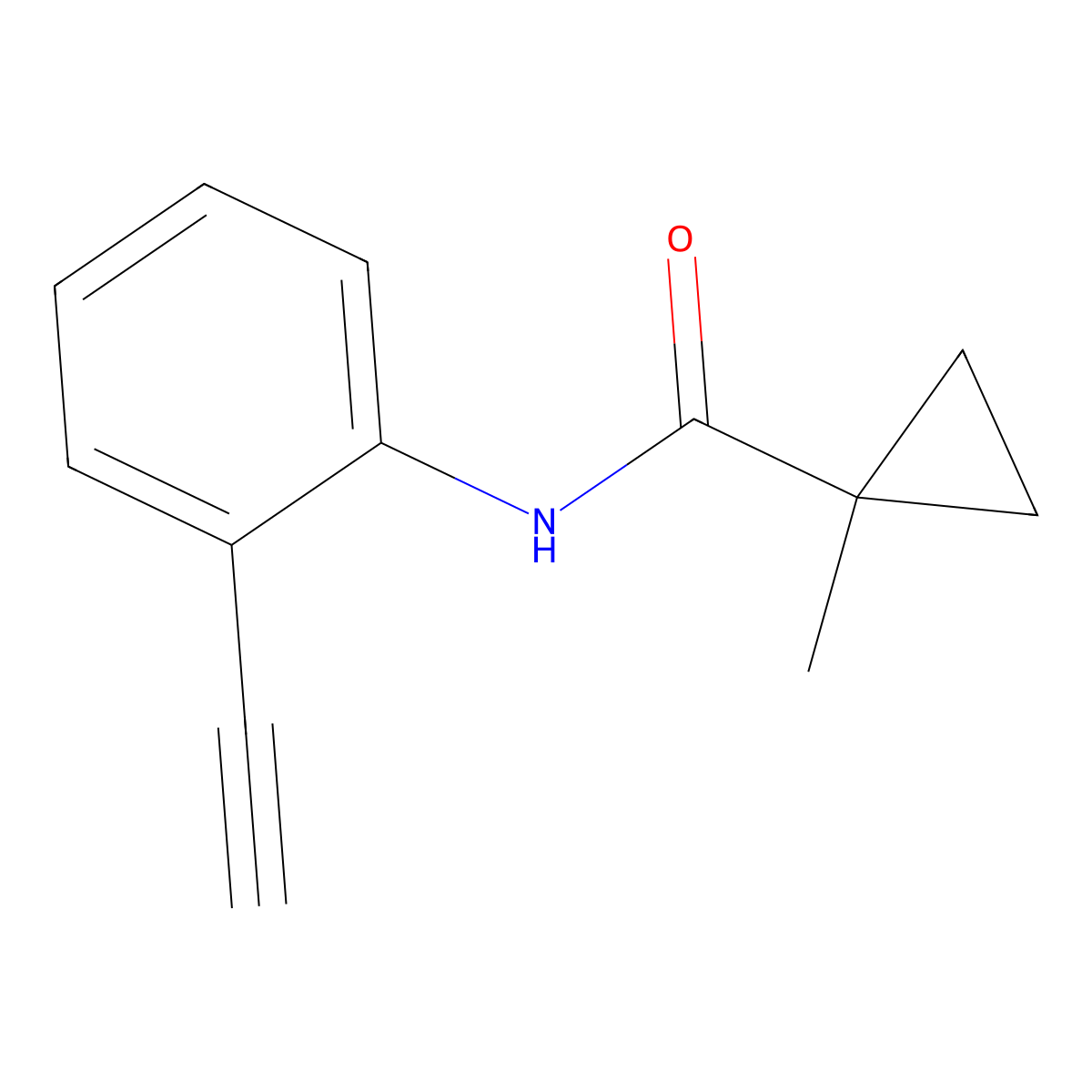 N-(2-ethynylphenyl)-1-methylcyclopropane-1-carboxamide molecular structure, CAS 2138132-53-1