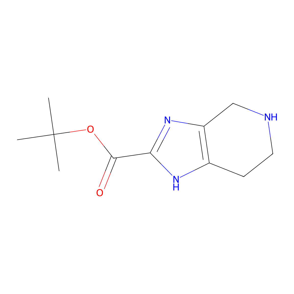 tert-butyl 1H,4H,5H,6H,7H-imidazo[4,5-c]pyridine-2-carboxylate molecular structure, CAS 2138133-15-8
