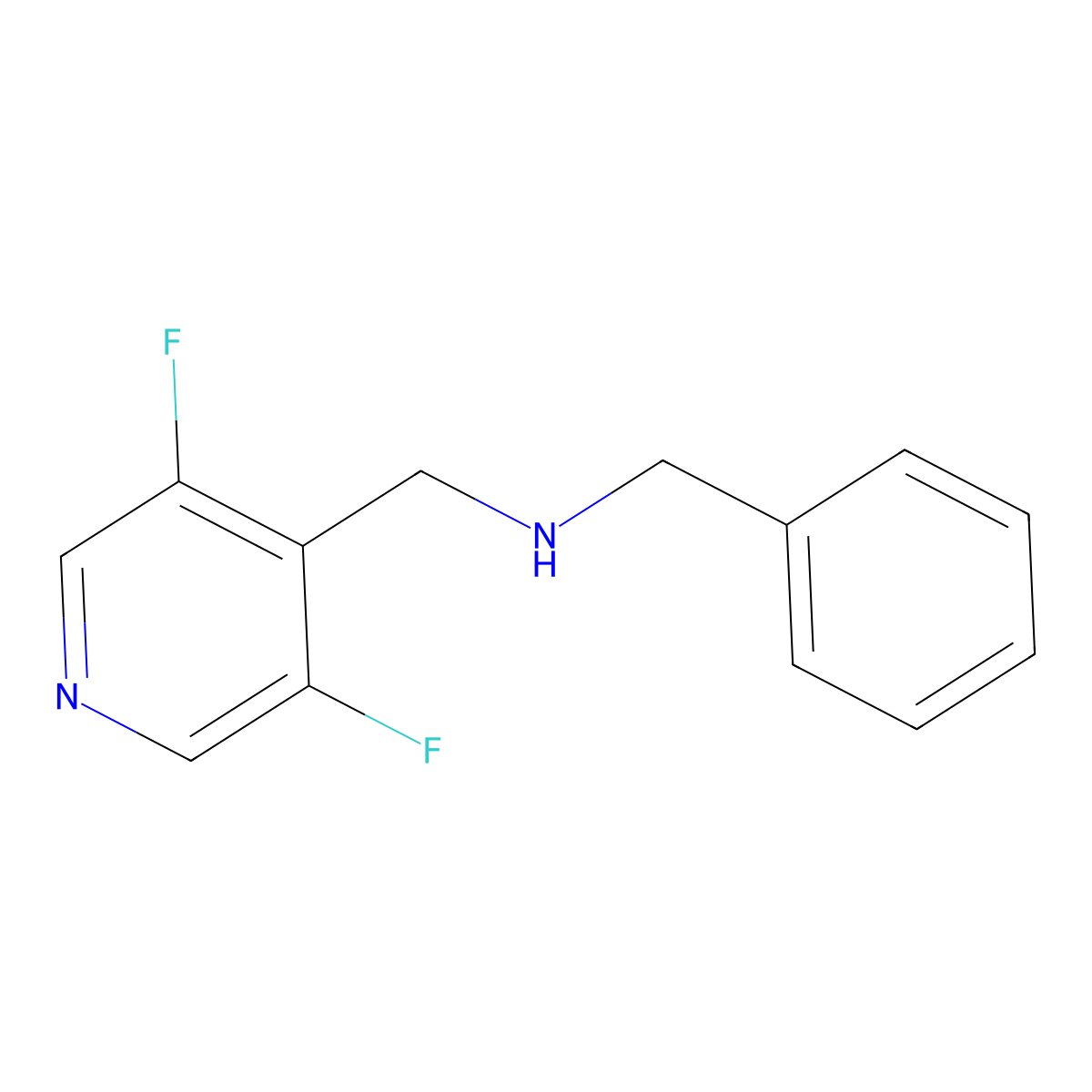 Benzyl[(3,5-difluoropyridin-4-yl)methyl]amine molecular structure, CAS 2138134-14-0