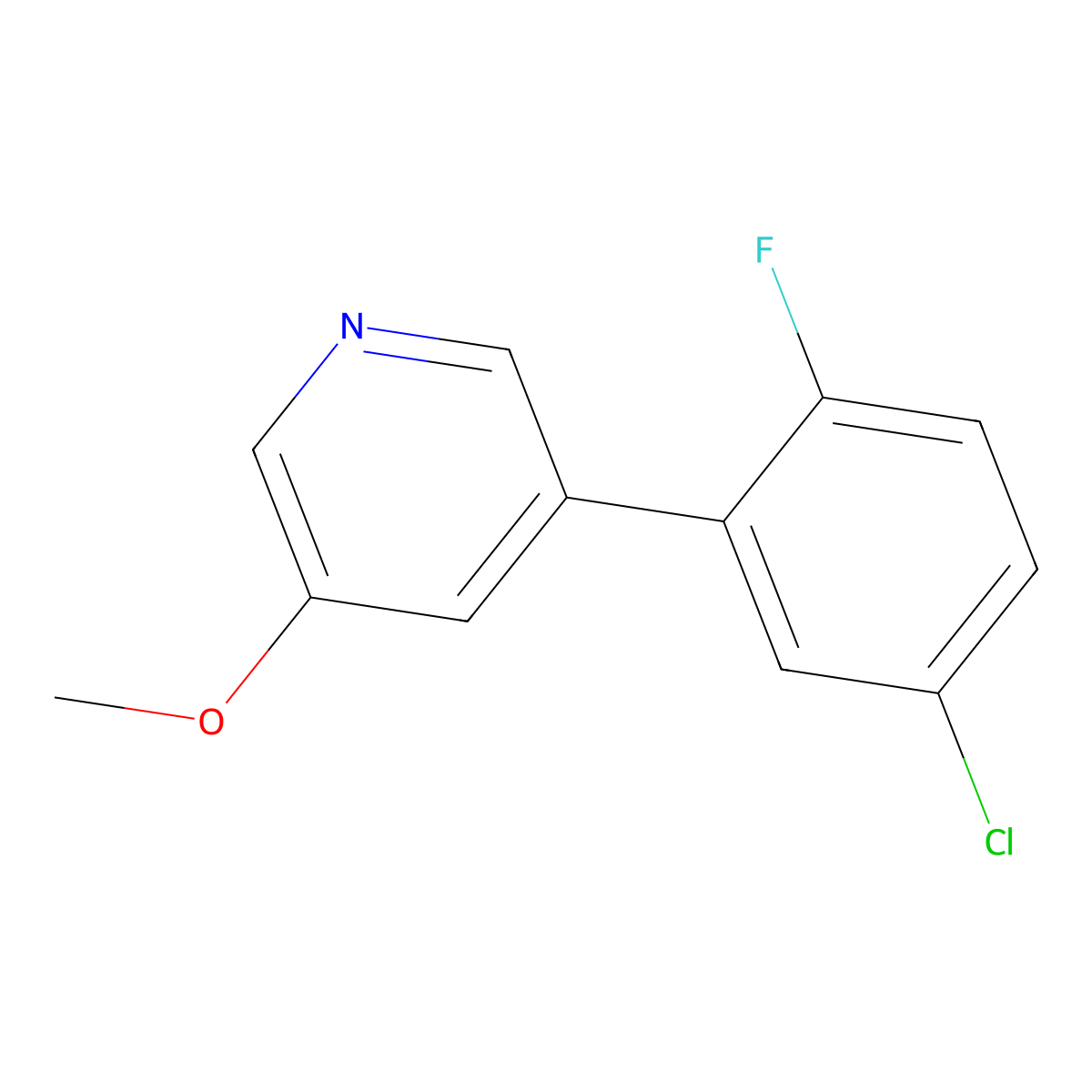 3-(5-Chloro-2-fluorophenyl)-5-methoxypyridine molecular structure, CAS 2138134-53-7