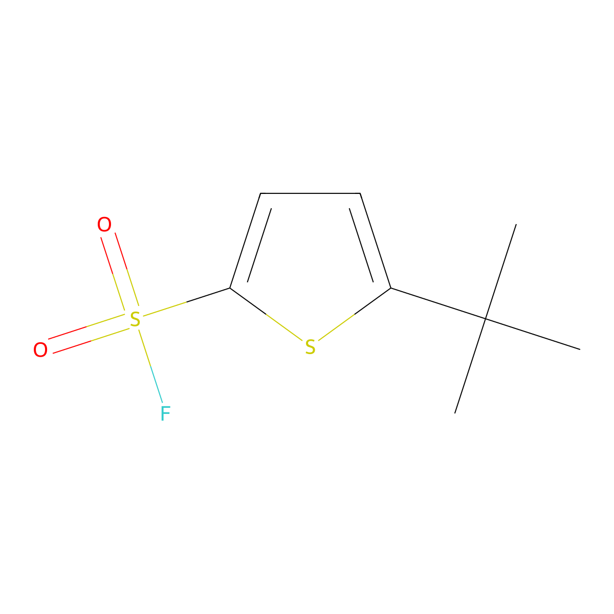 5-Tert-butylthiophene-2-sulfonyl fluoride molecular structure, CAS 2138135-71-2