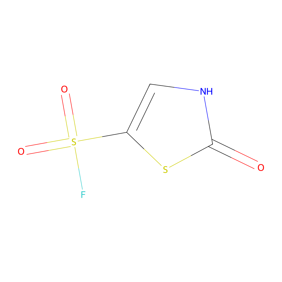 2-Oxo-2,3-dihydro-1,3-thiazole-5-sulfonyl fluoride molecular structure, CAS 2138136-87-3