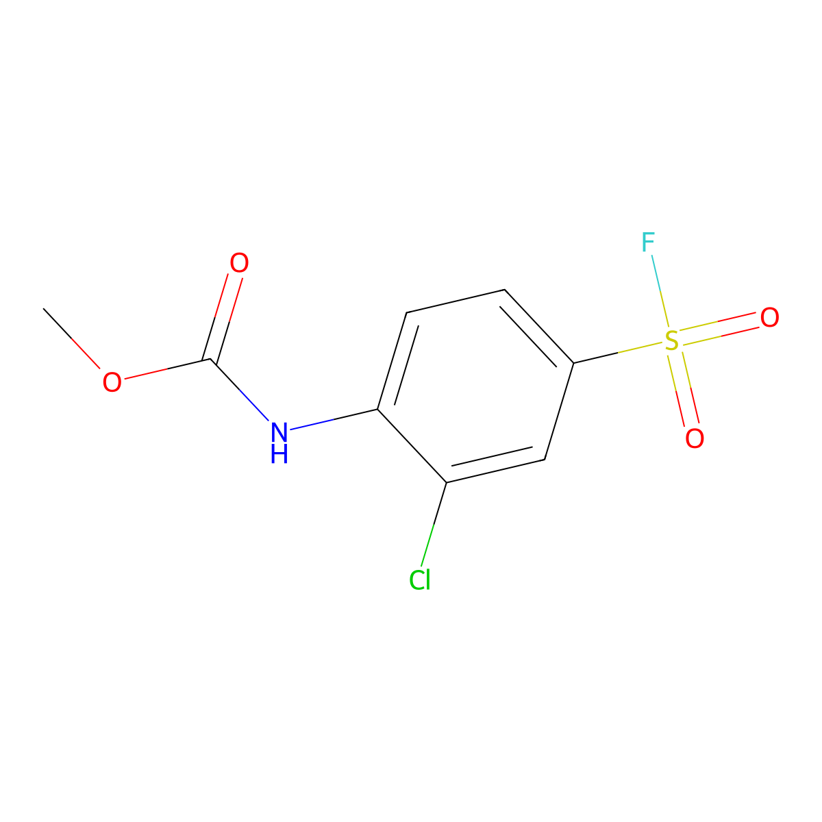 methyl N-[2-chloro-4-(fluorosulfonyl)phenyl]carbamate molecular structure, CAS 2138137-43-4