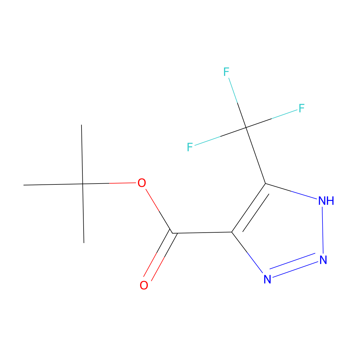 tert-butyl 5-(trifluoromethyl)-1H-1,2,3-triazole-4-carboxylate molecular structure, CAS 2138137-61-6
