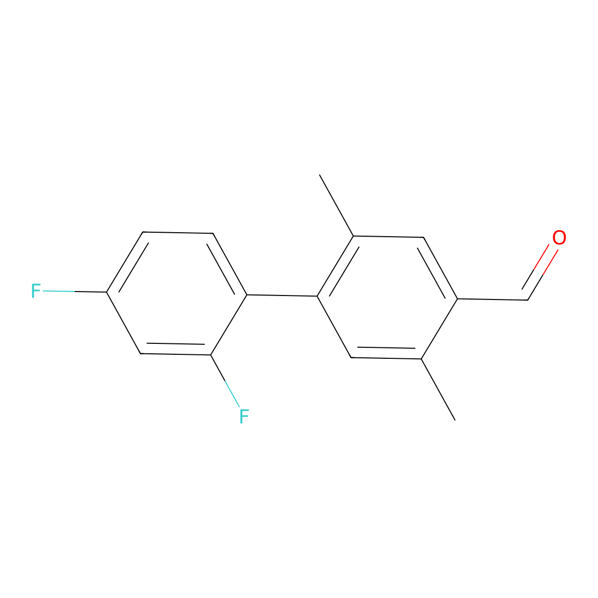 4-(2,4-Difluorophenyl)-2,5-dimethylbenzaldehyde molecular structure, CAS 2138139-33-8