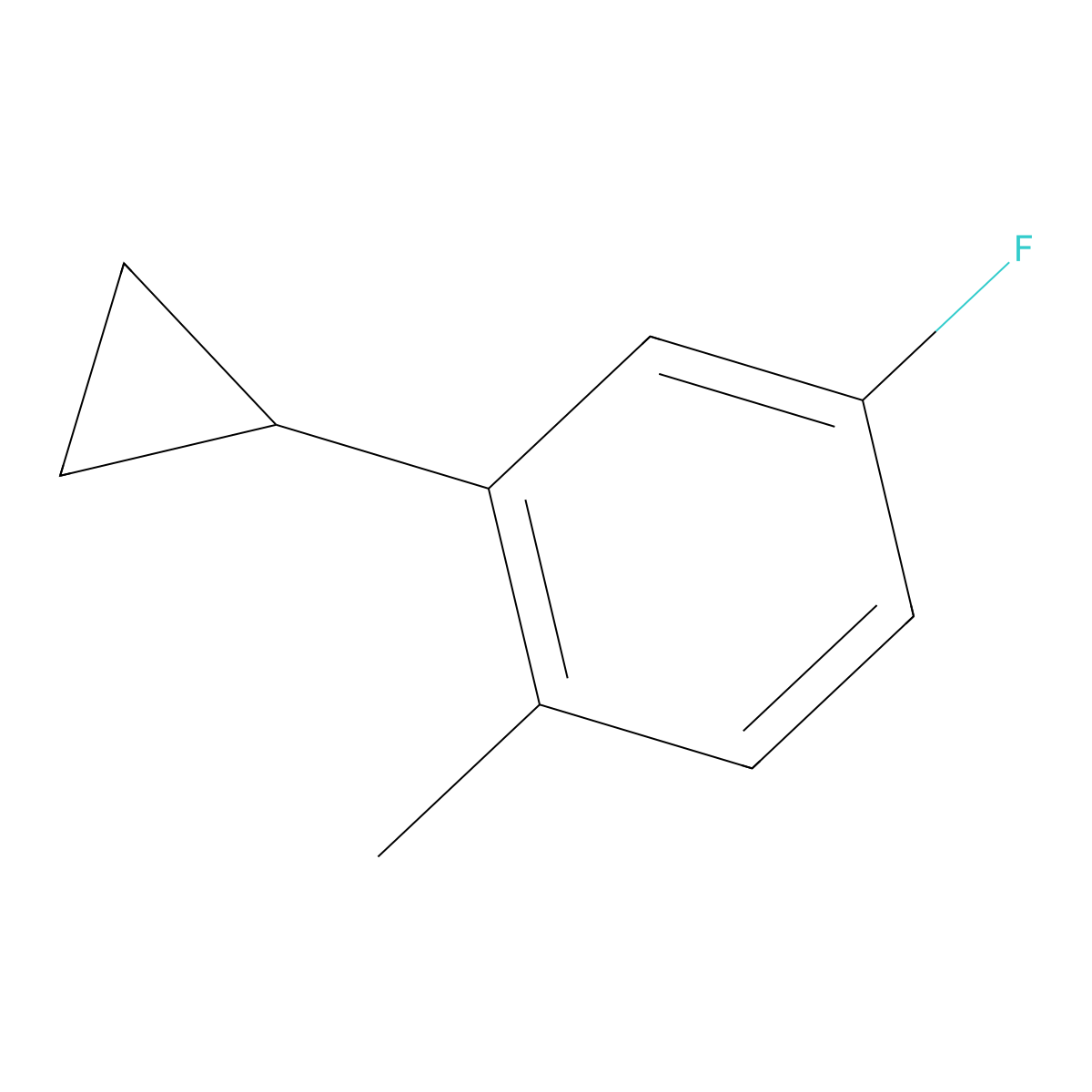 2-Cyclopropyl-4-fluoro-1-methylbenzene molecular structure, CAS 2138139-95-2