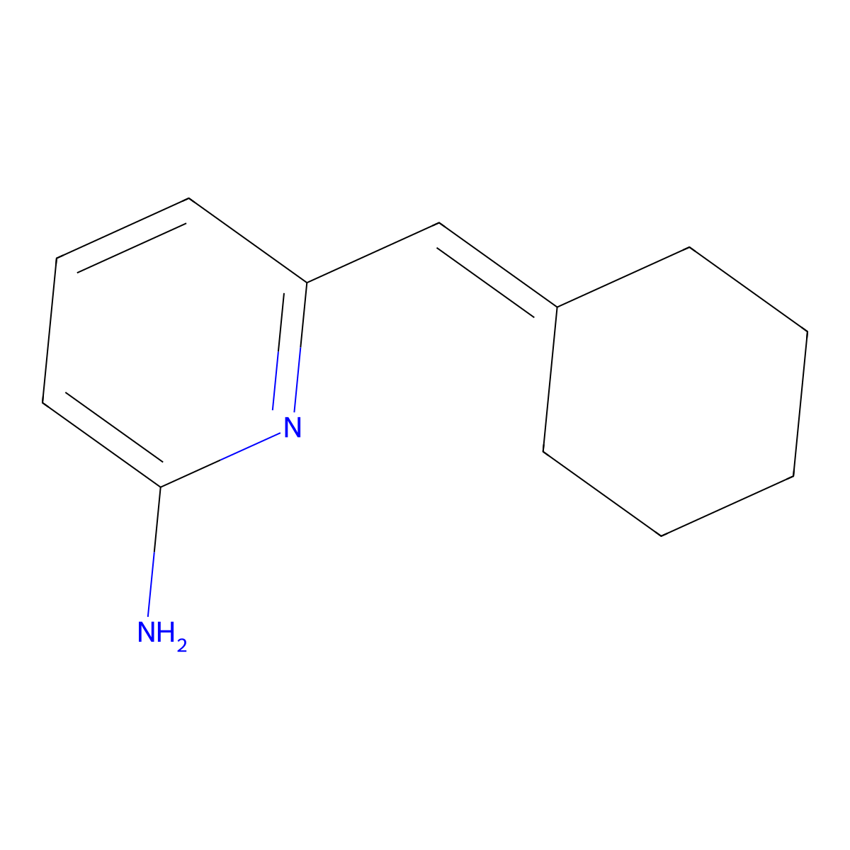 6-(Cyclohexylidenemethyl)pyridin-2-amine molecular structure, CAS 2138140-13-1