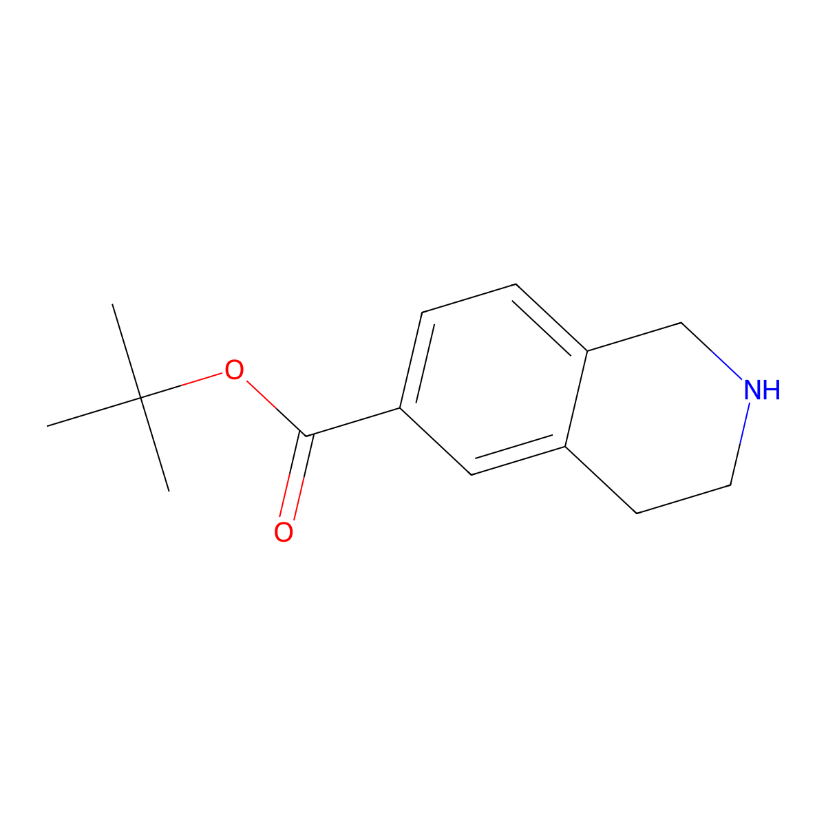tert-Butyl 1,2,3,4-tetrahydroisoquinoline-6-carboxylate molecular structure, CAS 2138141-52-1