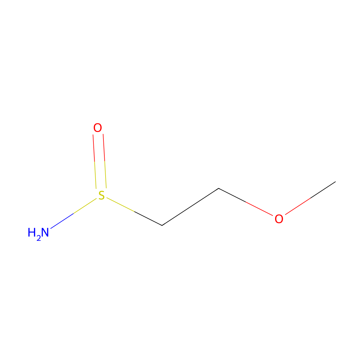 2-Methoxyethane-1-sulfinamide molecular structure, CAS 2138141-76-9