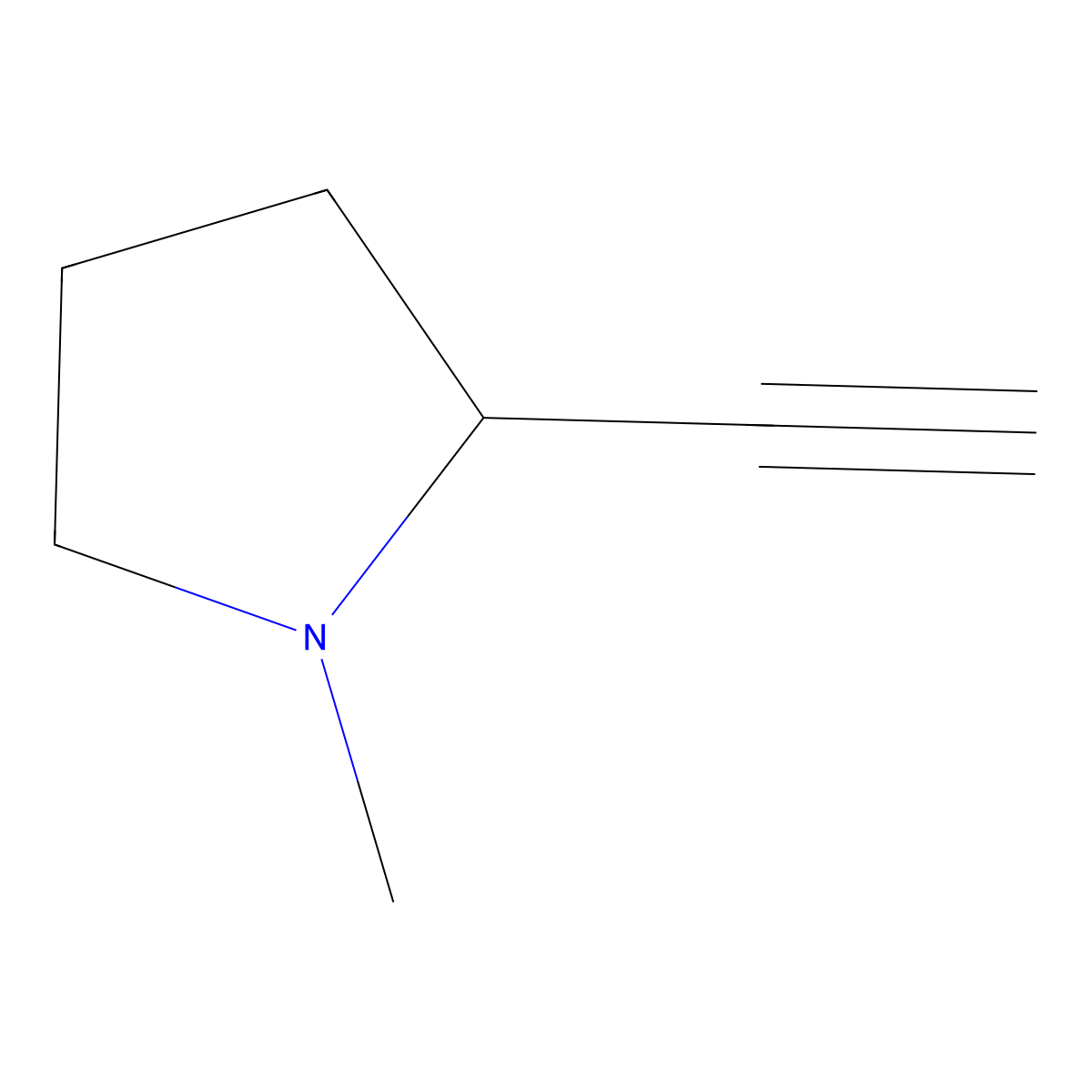 2-Ethynyl-1-methylpyrrolidine molecular structure, CAS 2138142-67-1